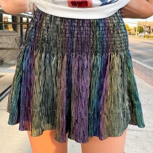 Queen of Sparkles Women’s Swing Shorts Multicolored Pleated Ruched Waist